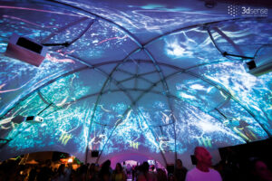 Proyección 360 en Hexadome